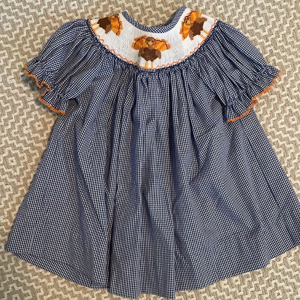 Southern Smocked Turkey Dress